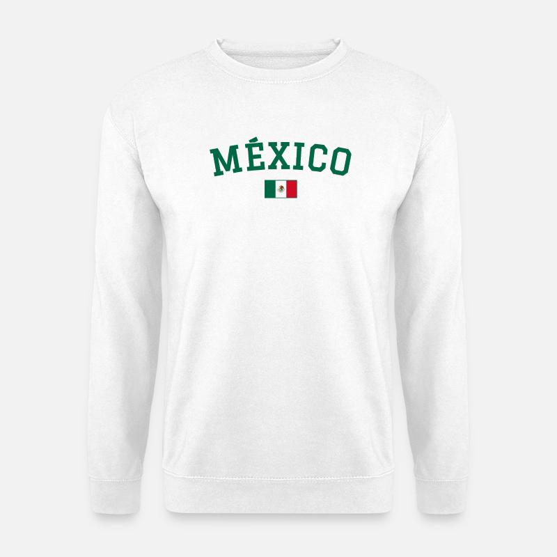 Mexico Flag Design Green - Unisex Sweatshirt - white