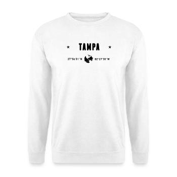 Tampa Florida Coordinates Planet Earth - Unisex Sweatshirt - white - Front