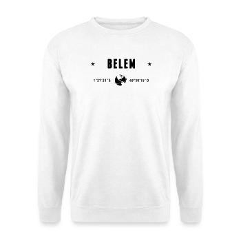 Belem Brazil Coordinates Gps Globe - Unisex Sweatshirt - white - Front