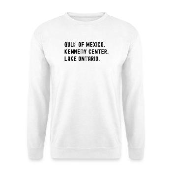 Lake Ontario Golf von Mexiko Kennedy Center Das - Unisex Pullover - Weiß - Vorne - Alina (178cm) & Michal (187cm)