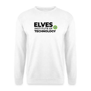 Elfen-Technik-Institut Logo - Unisex Pullover - Weiß - Vorne - Alina (178cm) & Michal (187cm)