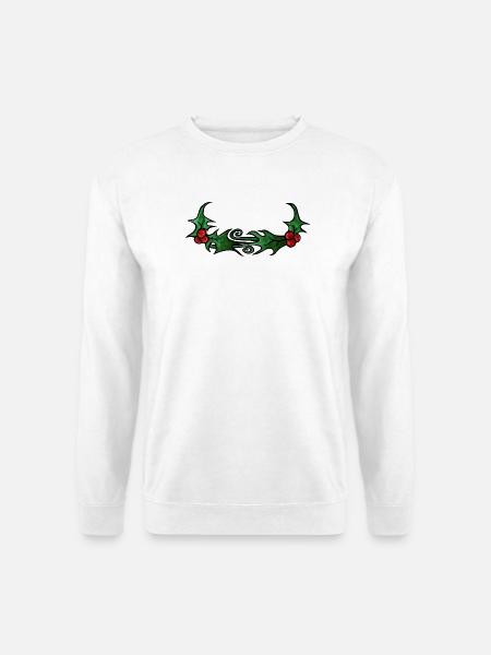 Stechpalmenwirbel-Rand - Unisex Pullover - Weiß