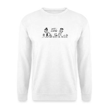Alles ist unter Kontrolle... Vom Telefon (Schwarz) - Unisex Pullover - Weiß - Vorne - Alina (178cm) & Michal (187cm)