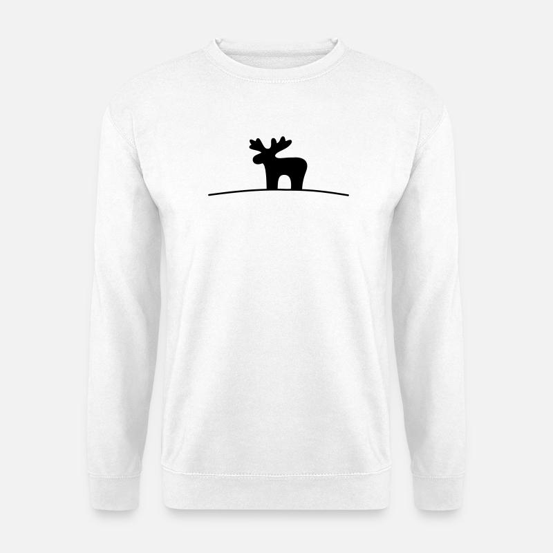 Moose silhouette gift idea Christmas - Unisex Sweatshirt - white
