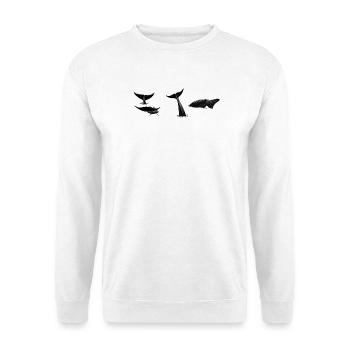 Queue de baleine - fluke de baleine - queues de baleines - Sweat-shirt Unisexe - blanc - Devant