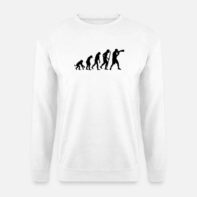 Evolution of boxing - Unisex Sweatshirt - white
