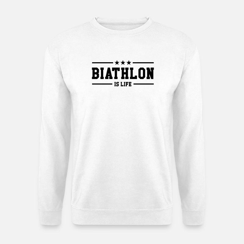 Biathlon is life - Unisex Pullover - Weiß