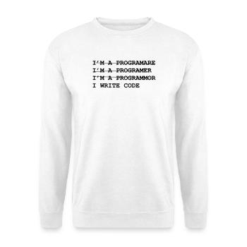 Geek - Unisex Pullover - Weiß - Vorne