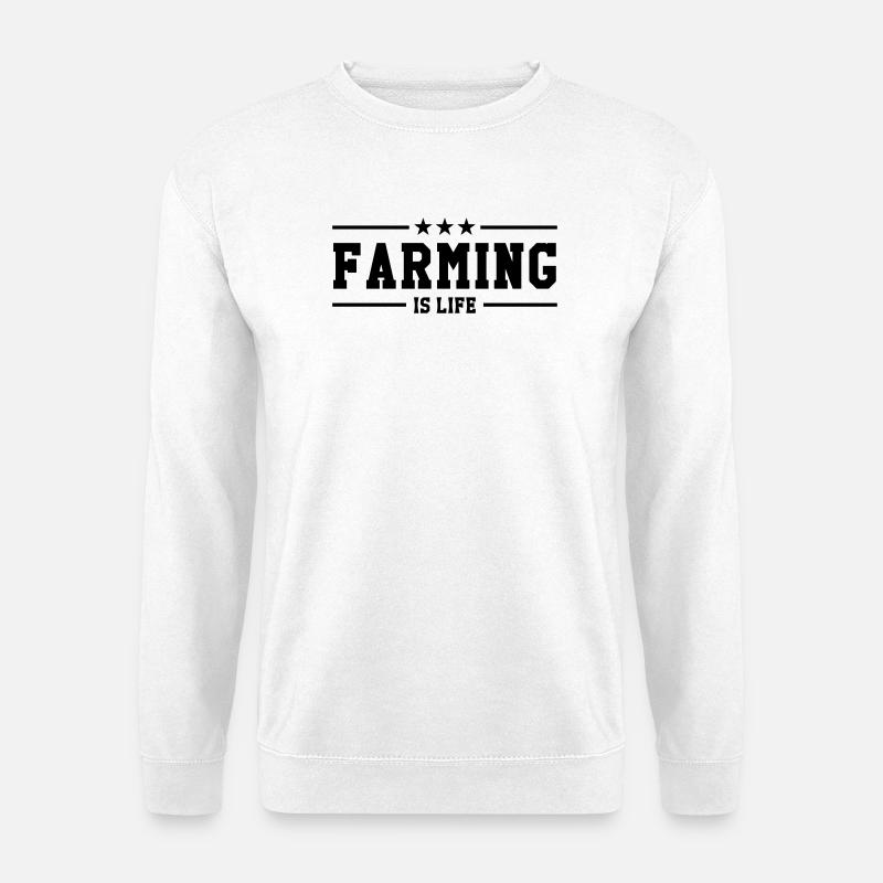 Farming is life - Unisex Sweatshirt - white