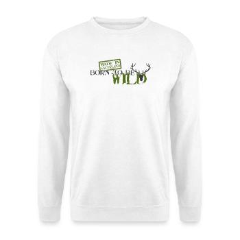 Made in Sauerland - Wild 2 - Unisex Pullover - Weiß - Vorne - Alina (178cm) & Michal (187cm)