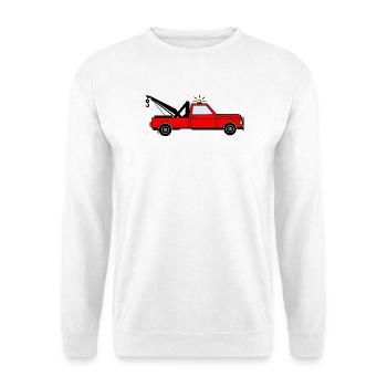 Tow truck red - Unisex Sweatshirt - white - Front