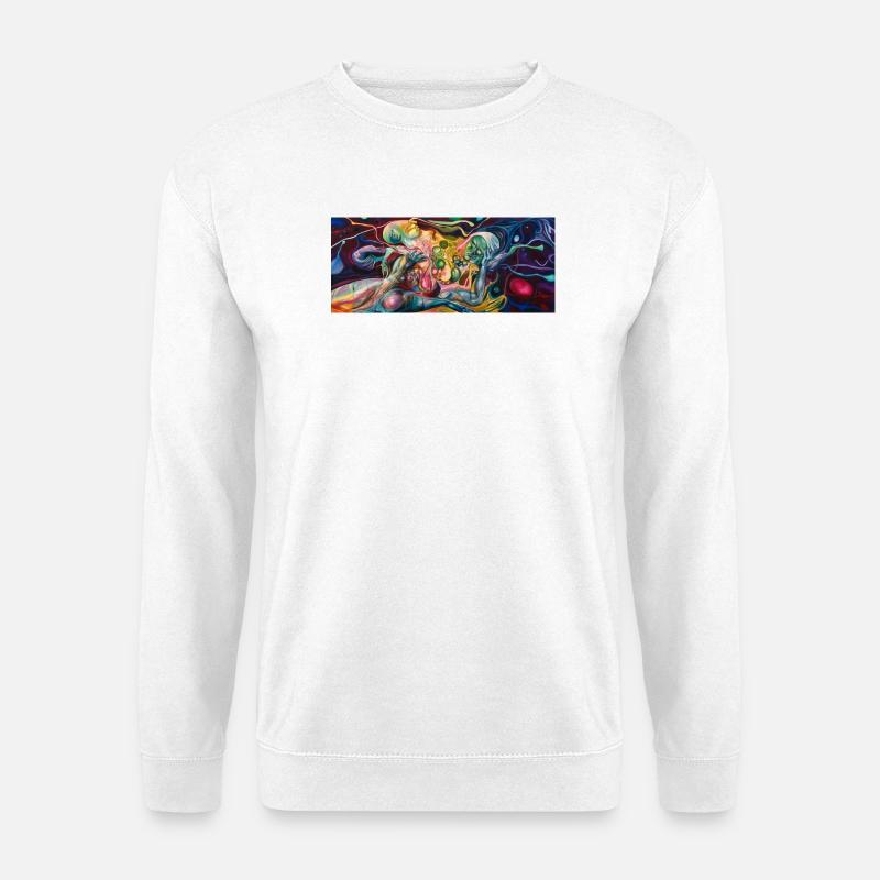 Neon Entangled Figures - Unisex Sweatshirt - white