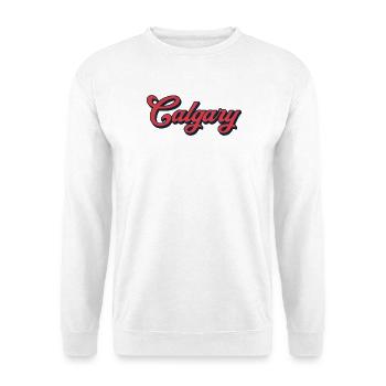 Calgary Schriftzug Kanada – Retro Typografie - Unisex Pullover - Weiß - Vorne