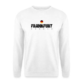 Minimalistisches Emblem der deutschen Flagge - Unisex Pullover - Weiß - Vorne