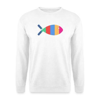 FISH. SARDINE. APRIL FOOL. SEA. OCEAN. NAT - Unisex Sweatshirt - white - Front