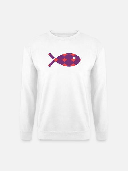 POISSON - Sweat-shirt Unisexe - blanc
