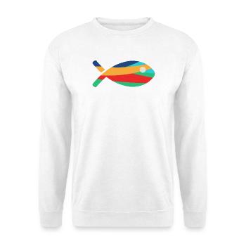 POISSON. - Sweat-shirt Unisexe - blanc - Devant