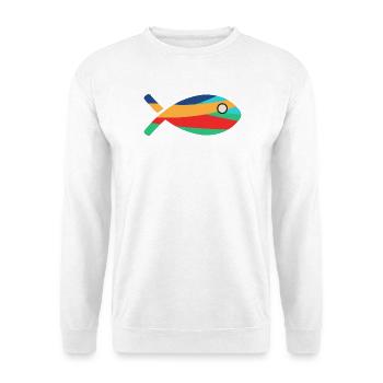 POISSON. SARDINE. POISSON D'AVRIL. MER. OCÉAN. NAT - Sweat-shirt Unisexe - blanc - Devant