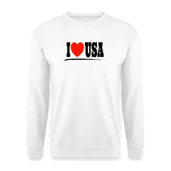 J’aime les États-Unis - Sweat-shirt Unisexe - blanc - Devant