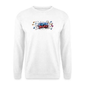 Superpapa Panorama Tasse Vati Papa Vatertag - Unisex Pullover - Weiß - Vorne