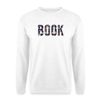 Book Spelled with Bookshelves, Reading and Literat - Unisex Sweatshirt - white - Front