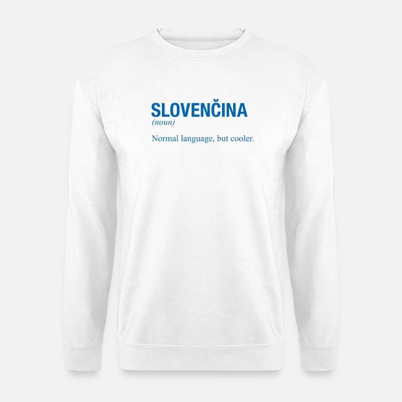 SLOVENCINA Slowakisch Slowakei - Unisex Pullover - Weiß