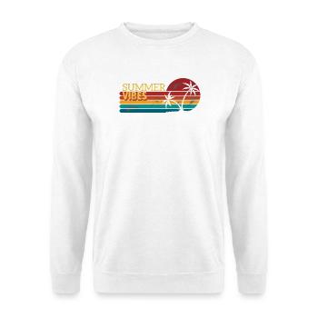 Vintage Couchers de soleil d’été Design - Sweat-shirt Unisexe - blanc - Devant