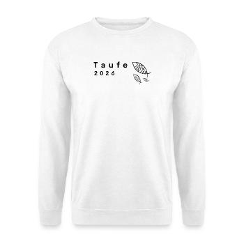 Célébrez le baptême 2026 avec 3 poissons avec des croix - Sweat-shirt Unisexe - blanc - Devant
