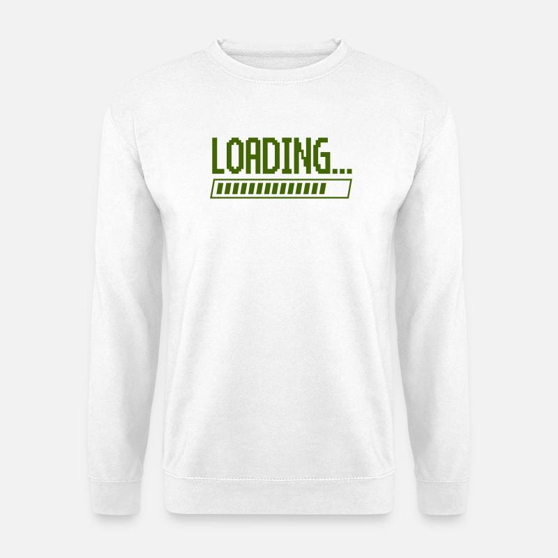Loading Bar Pixel Design - Unisex Sweatshirt - white