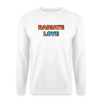 Radiate Love Gradient Typography - Unisex Sweatshirt - white - Front