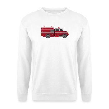 Feuerwehrauto - Unisex Pullover - Weiß - Vorne