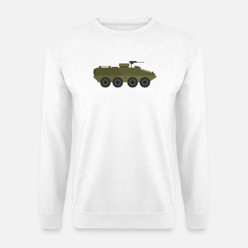 Militärpanzer - Unisex Pullover - Weiß