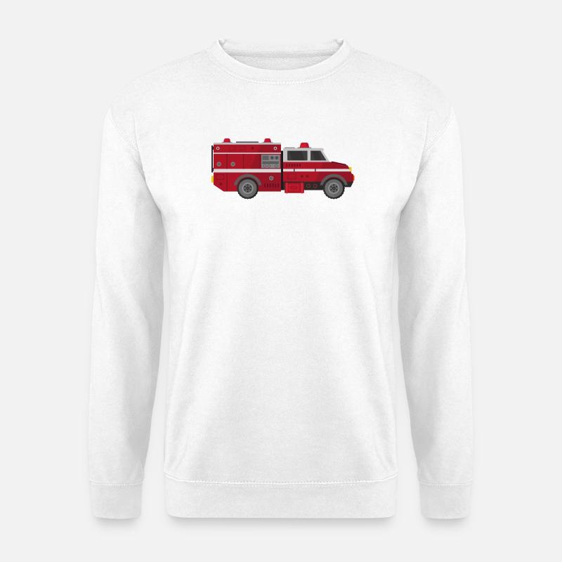 Feuerwehrauto - Unisex Pullover - Weiß