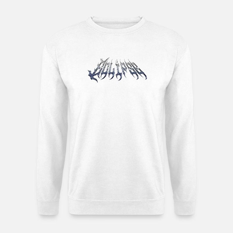 Eclipse - cold metal chrome text - Unisex Sweatshirt - white
