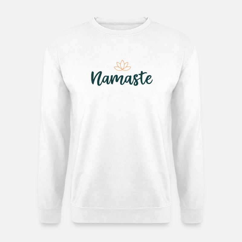 Namaste Lotus Calm Yoga - Unisex Pullover - Weiß