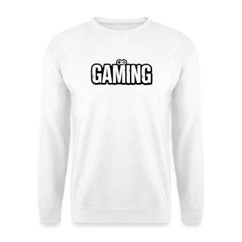 Gaming_Schrift_mit_Conroller - Unisex Sweatshirt - white - Front