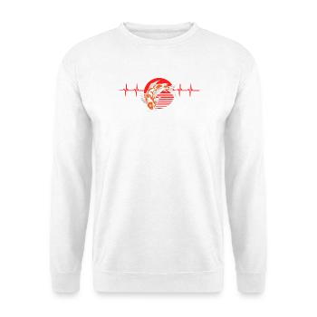Heartbeat Koi Fish Red Sun Zen Japanese Style - Unisex Sweatshirt - white - Front