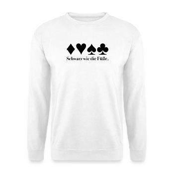 Black as the Feet – Skat Humor Shirt - Unisex Sweatshirt - white - Front