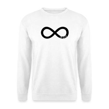 Symbole de l’Amour de l’Infini - Noir - Sweat-shirt Unisexe - blanc - Devant