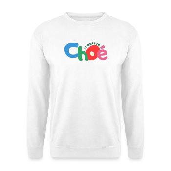 choe creative texte - Sweat-shirt Unisexe - blanc - Devant