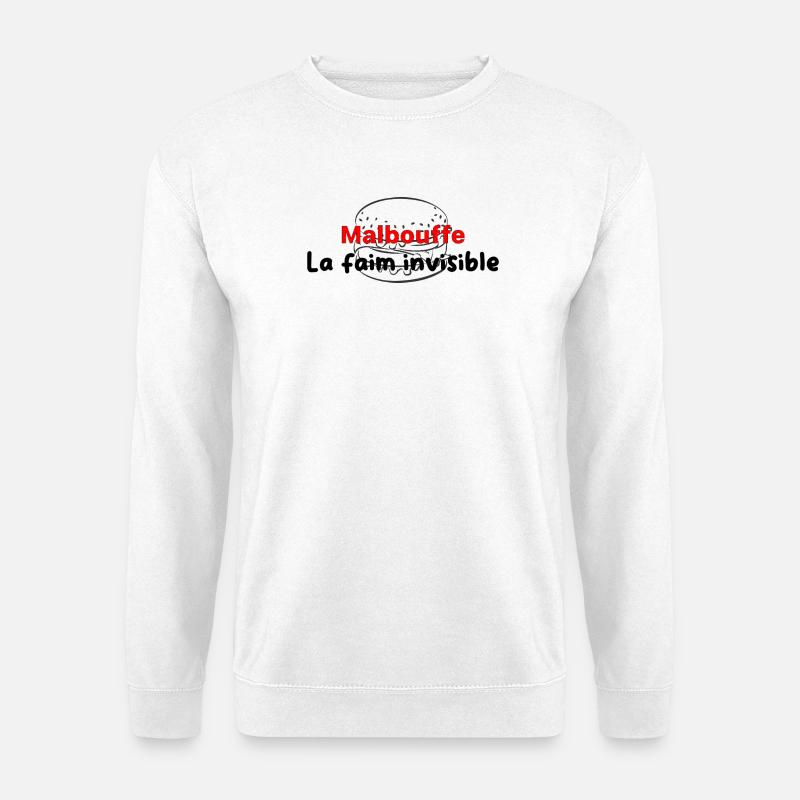 Malbouffe_la_faim_invisibMle - Unisex Pullover - Weiß