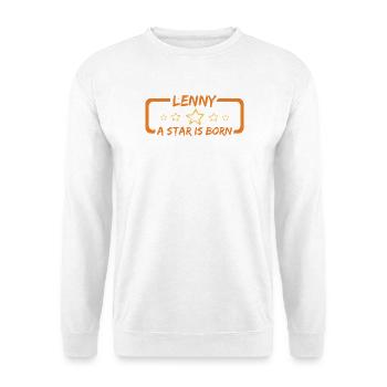 Lenny - Unisex Pullover - Weiß - Vorne - Alina (178cm) & Michal (187cm)