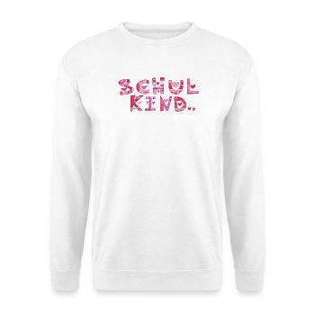 Schulkind mit Herzchen  - Unisex Pullover - Weiß - Vorne