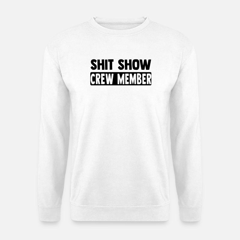 Crew Member Schriftzug - Unisex Pullover - Weiß