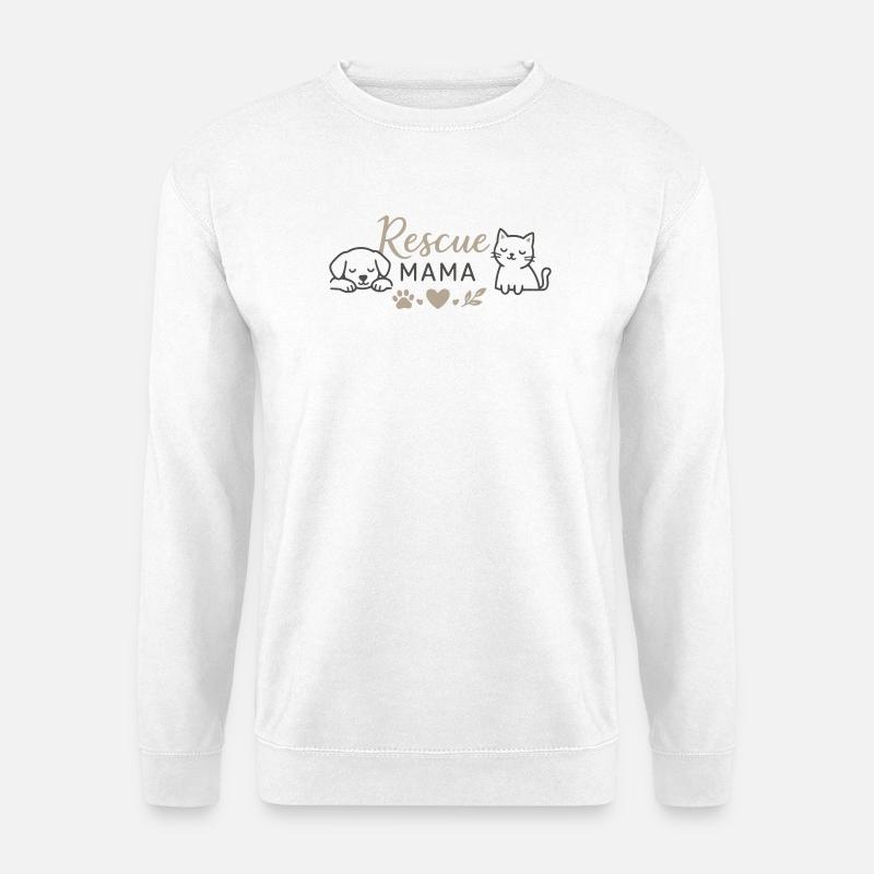 Rescue Mama Haustierliebe - Unisex Pullover - Weiß