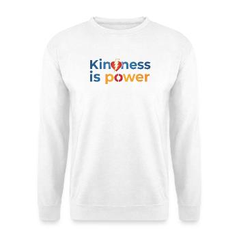 Kindness is power Colorful Heart Lightning Design - Unisex Sweatshirt - white - Front
