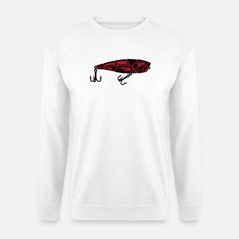 Fishing Lure Wobbler Predatory Fish - Unisex Sweatshirt - white