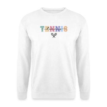 Pastel Vintage Tennis Typography - Unisex Sweatshirt - white - Front