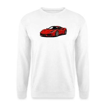 Illustration de voiture de sport rouge - Sweat-shirt Unisexe - blanc - Devant