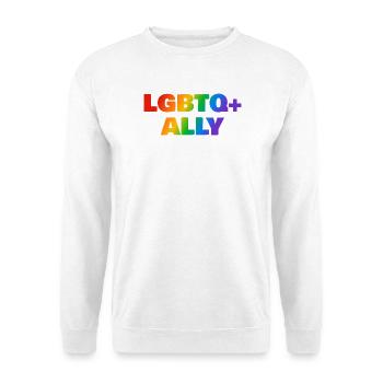 LGBTQ Ally Pride - Unisex Pullover - Weiß - Vorne - Alina (178cm) & Michal (187cm)